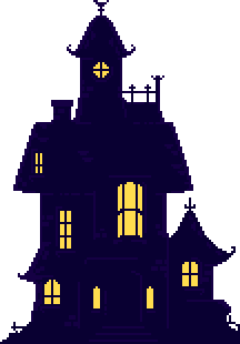 haunted house pixel art